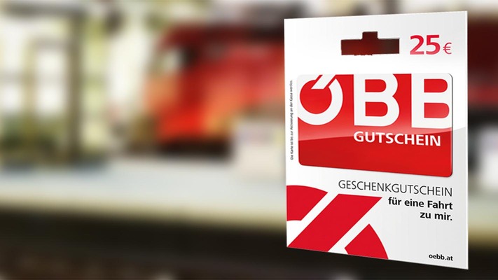 Voucher cards for the ÖBB
