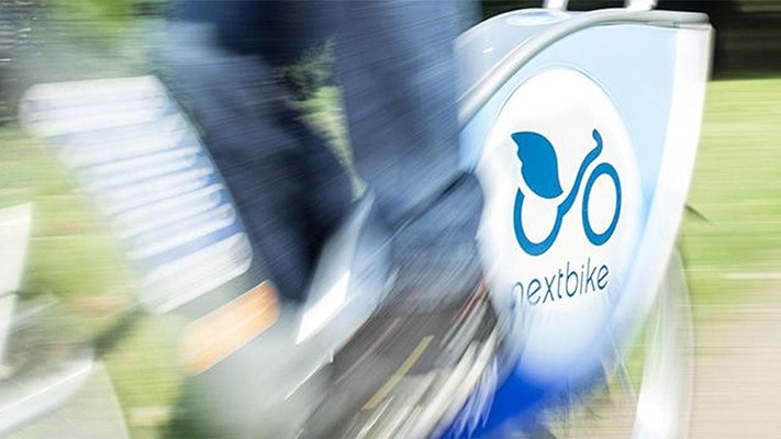 Nextbike-Fahrrad in Nahaufnahme