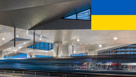 Wien Hauptbahnhof, Ukraine Hilfe